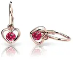 Cutie Jewellery Dětské náušnice z růžového zlata C1943-10-X-4 červená