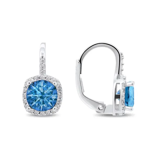 Brilio Silver Okouzlující stříbrné náušnice se světle modrými zirkony EA122WAQ