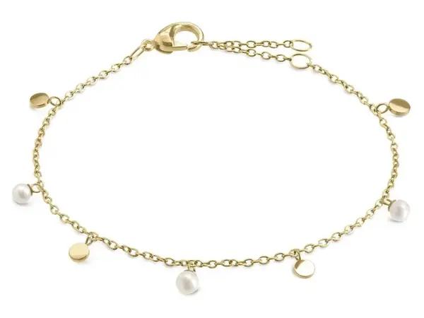 Boccia Titanium Slušivý titanový náramek s perlami 03055-02