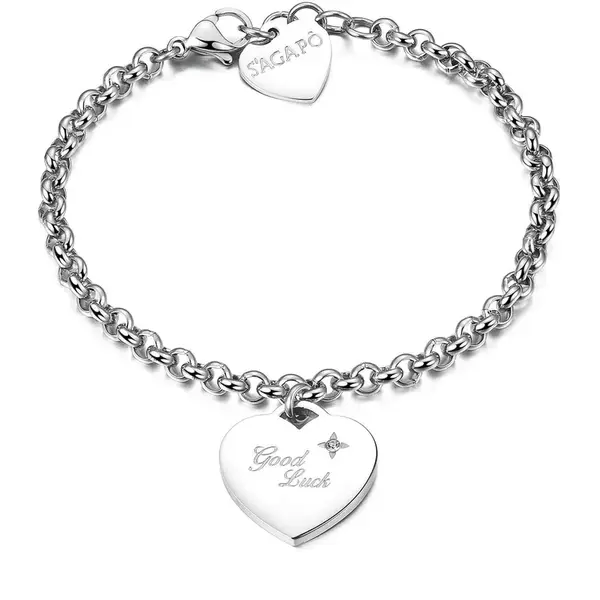 S'Agapõ Ocelový náramek Be My Always Good Luck SBM15