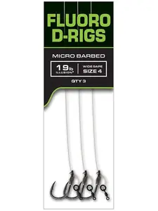 Fox návazce carp ready rigs fluoro d-rig 3 ks - velikost 6