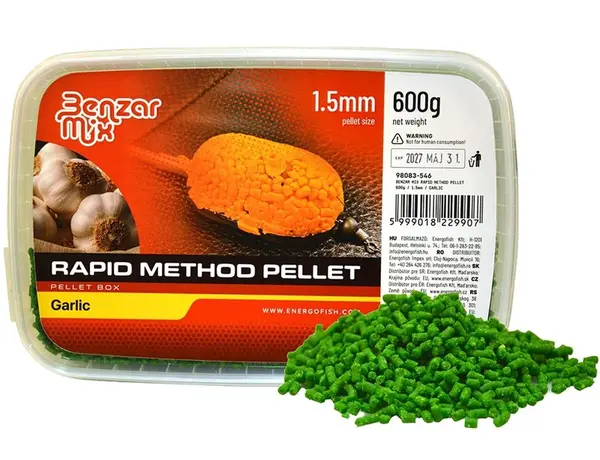 Benzar mix pelety rapid method pellet 1,5 mm 600 g - česnek