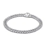 Pandora Stříbrný náramek z kubánského řetízku Timeless 593008C01 20 cm