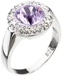 Evolution Group - Pavona Stříbrný prsten s fialkovým krystalem Swarovski 35026.3 54 mm