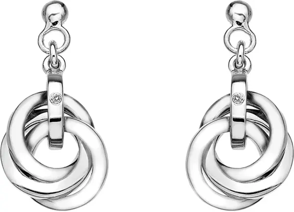 Hot Diamonds Stříbrné náušnice Trio DE388