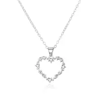 Beneto Romantický stříbrný náhrdelník se zirkony AGS1239/47