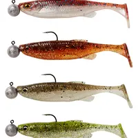 Savage gear gumová nástraha fat minnow t tail rtf clearwater mix 4 ks - 9 cm 7 g