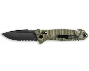 Tb outdoor zavírací nůž cac army pa6 tx kombinované ostří vývrtka army green