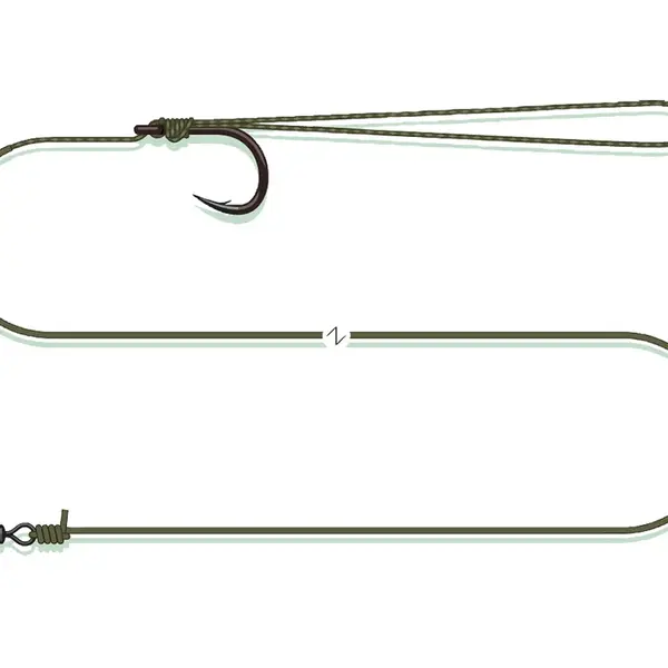 Madcat návazec coated pellet rig sinking - 0,75-1,2 mm - 60 cm 2/0
