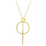 Pierre Lannier Stylový pozlacený náhrdelník Lyrica BJ11A0201