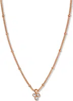 Rosefield Pozlacený náhrdelník s trojitým krystalem Swarovski Toccombo JTNTRG-J443