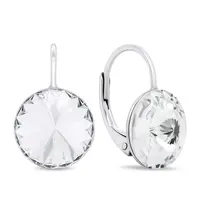 Brilio Silver Krásné stříbrné náušnice s čirými zirkony EA372W