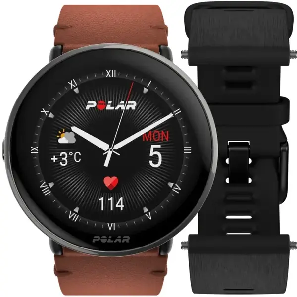 Polar Dárkový set POLAR IGNITE 3 Titanium Brown M/L + řemínek
