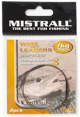 Mistrall ocelové lanko wire leaders 35 cm-15 kg