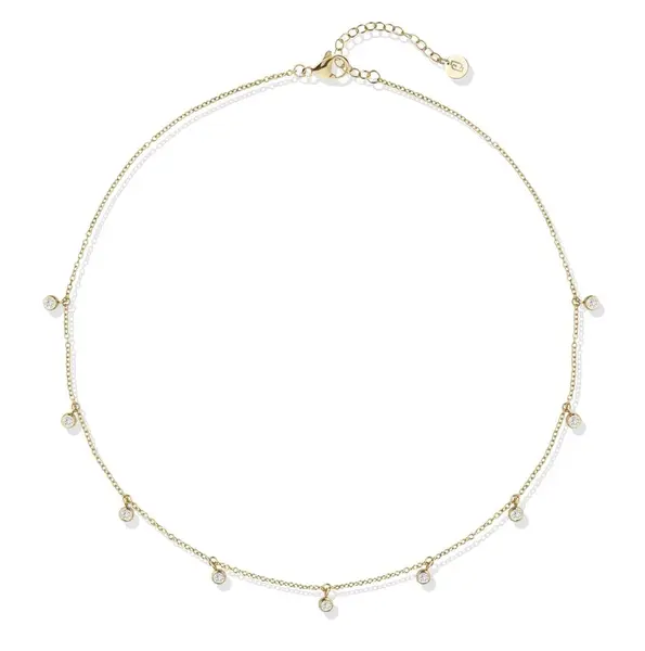 Liu Jo Nadčasový pozlacený náhrdelník s krystaly LJ2840