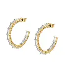 Morellato Třpytivé pozlacené náušnice kruhy Baguette SAVP04