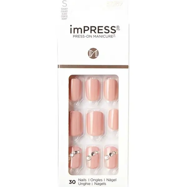 KISS Samolepící nehty imPRESS Nails Crystal Blossom 30 ks