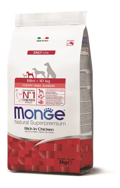 Monge Daily Line Mini Puppy & Junior suché krmivo pro psy - kuřecí 3 kg