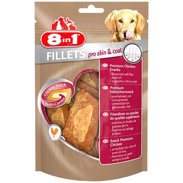 8 in 1 Fillets Pro Skin & Coat - pamlsky 80 g