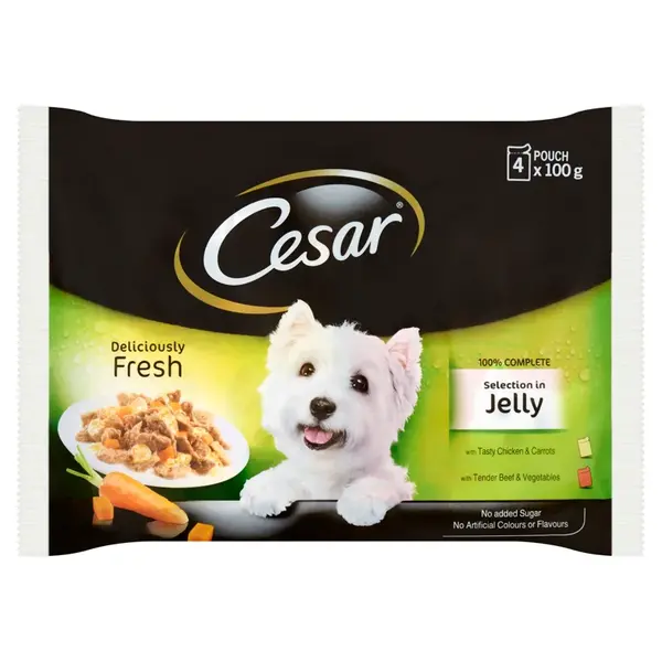 Cesar krmivo v hliníkové kapsičce v aspiku 4 x 100 g