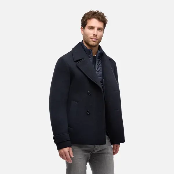 Men's Dark Blue Coat Geox Claudio - Men's