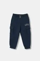 Dětské tepláky Levi's CARGO JOGGER tmavomodrá barva, s potiskem, 8EN651