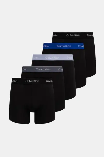Boxerky Calvin Klein Underwear 5-pack pánské, černá barva, LV00NB4395
