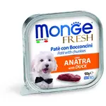 Monge Dog Fresh paté s kousky masa - kachní 100 g