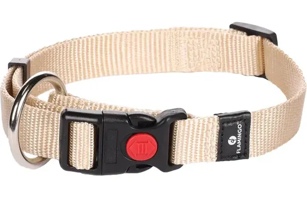 Flamingo Ziggi obojek - béžový S: 1,5 cm x 30-45 cm