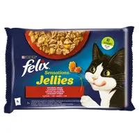 Felix Sensations Jellies lahodný výber v želé - s hovädzím a kuraťom 12 x (4 x 85 g)