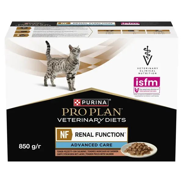Purina Pro Plan Feline NF Renal Advanced Care vlhké krmivo pre mačky s lososom 10 x 85 g