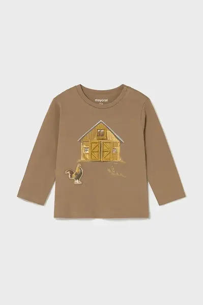 Dětské bavlněné tričko s dlouhým rukávem Mayoral