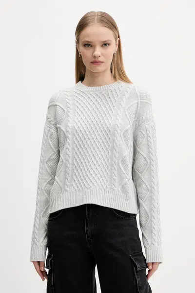 Svetr s příměsí vlny Guess Jeans šedá barva, W5BR09 Z0561