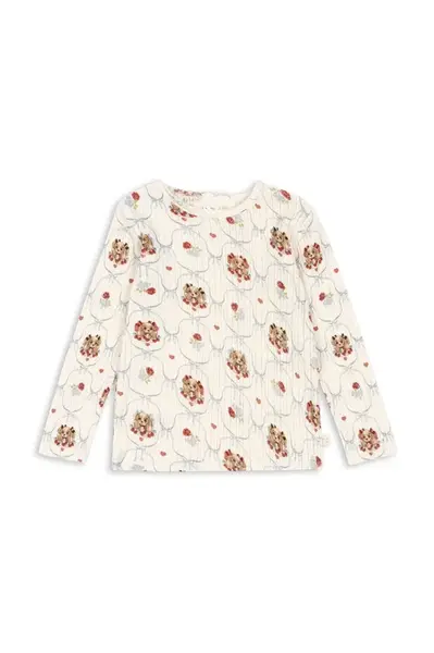 Dětské bavlněné tričko s dlouhým rukávem Konges Sløjd MINNIE BLOUSE GOTS