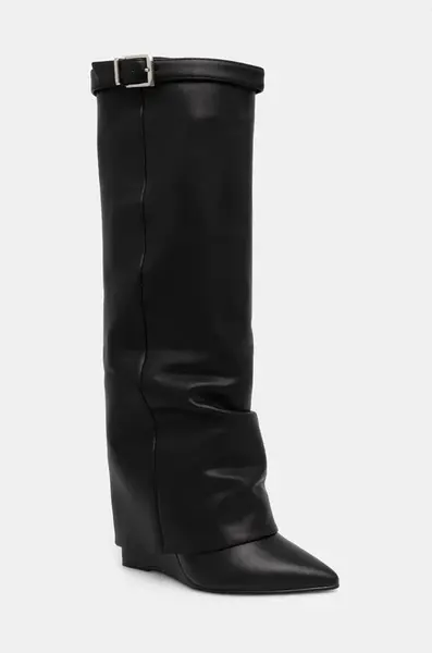 Kozačky Steve Madden Corenne dámské, černá barva, na klínku, SM11003418