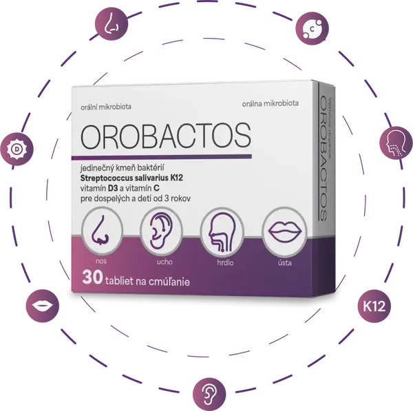 OROBACTOS orálne probiotikum s vitamínom C a vitamínom D 1×30 ks