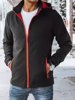 Čierno-červená pánska softshellová prechodná bunda Dstreet