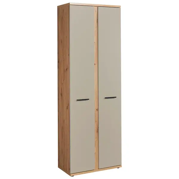 MID.YOU SKŘÍŇ NA ŠANONY, kašmírová, dub artisan, 68/200/38 cm