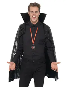 Upírsky plášť čierny 114cm PVC