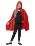 Detský plášť červený s kapucňou 7-9 rokov