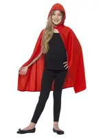 Detský plášť červený s kapucňou 7-9 rokov