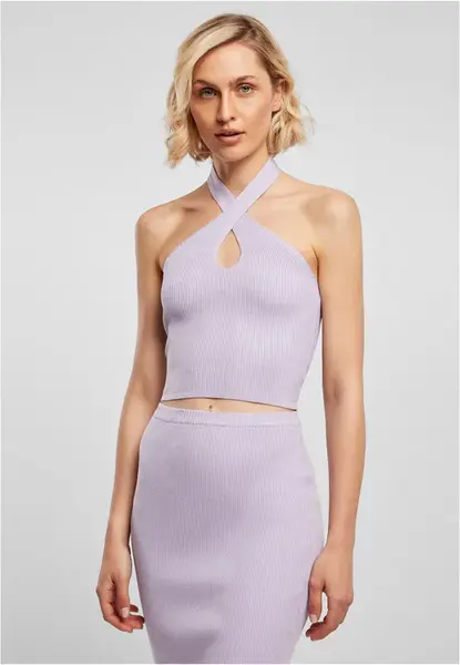 Women's ribbed neck warmer Top lilac