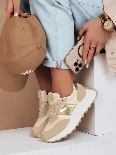 Dámske béžové sneakersy NEWSTREET