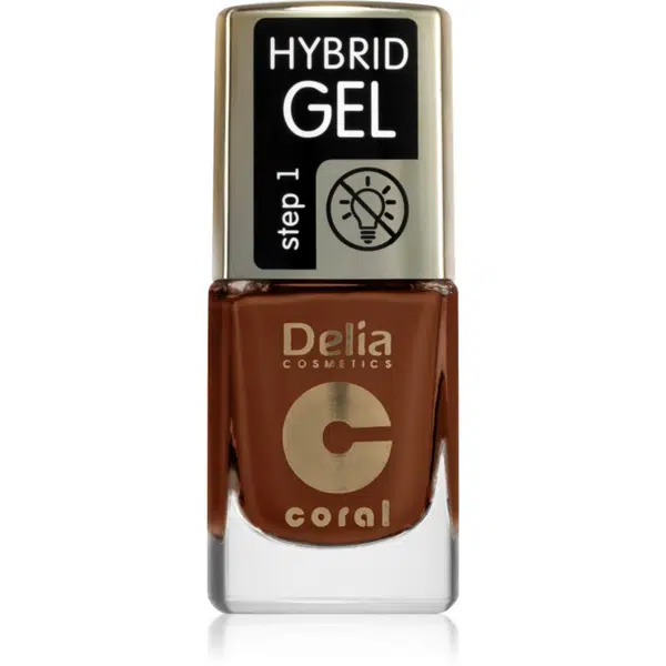 Delia Cosmetics Coral Nail Enamel Hybrid Gel gélový lak na nechty odtieň 144 11 ml