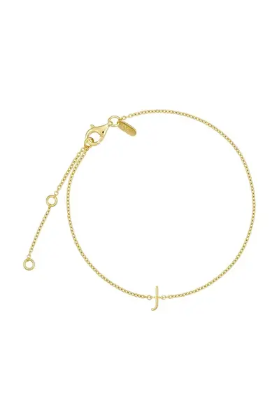 Strieborný pozlátený náramok Design Letters