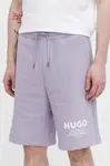 HUGO Blue teplákové šortky pánske bavlnené Nomario