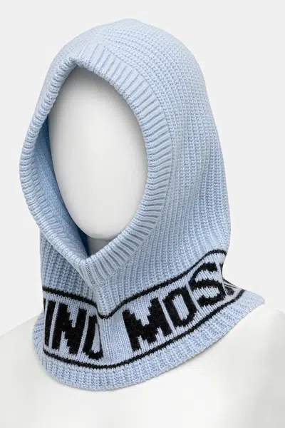 Vlnená kukla Moschino béžová farba, M3136 65414