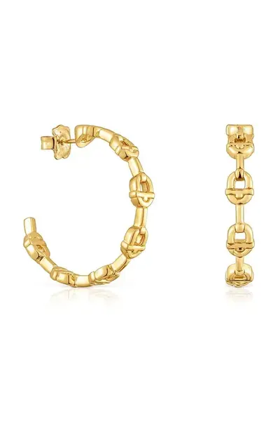 Strieborné pozlátené náušnice Tous Manifesto