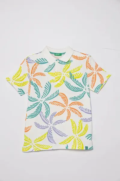 Detská bavlnená polokošeľa United Colors of Benetton