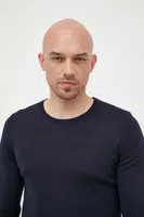 Vlnený sveter BOSS pánsky,tmavomodrá farba,tenký,50468239